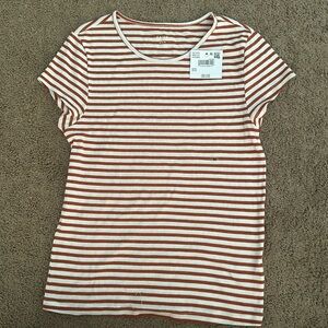 American Eagle Sz Medium Ribbed Soft Tee Striped